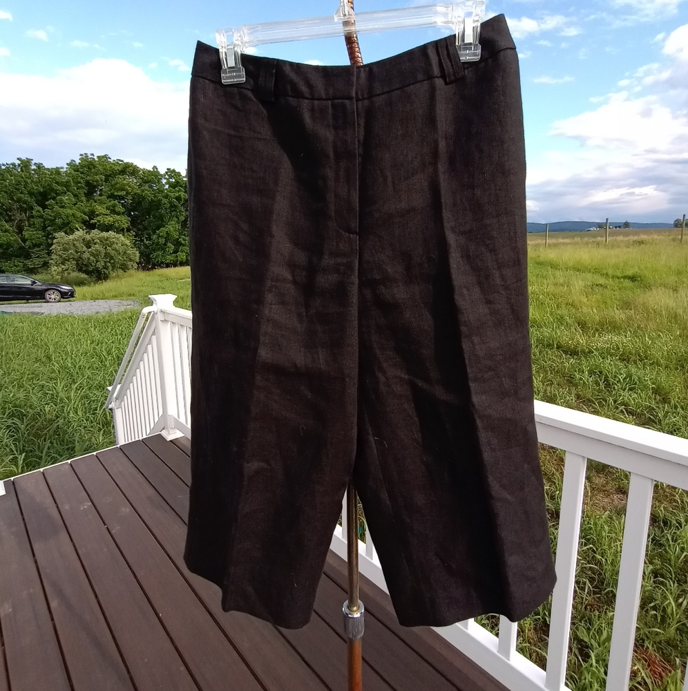 Brand New Talbots Irish Linen Cropped Pants Size 6